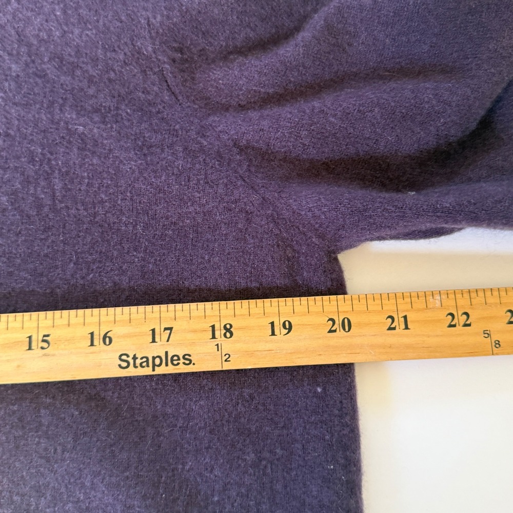 Enzo Mantovani Mens 100% Cashmere Mock Neck Sweater Elbow Patches Size M Preppy - Picture 4 of 7